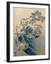 Waves and Birds, circa 1825-Katsushika Hokusai-Framed Giclee Print