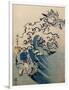 Waves and Birds, circa 1825-Katsushika Hokusai-Framed Giclee Print