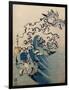 Waves and Birds, circa 1825-Katsushika Hokusai-Framed Giclee Print