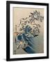 Waves and Birds, circa 1825-Katsushika Hokusai-Framed Giclee Print