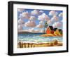 Waves and Colorful Cabins Beach-Cathy Horvath-Buchanan-Framed Giclee Print