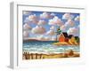 Waves and Colorful Cabins Beach-Cathy Horvath-Buchanan-Framed Giclee Print