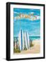 Waves and Surf-Julie DeRice-Framed Art Print