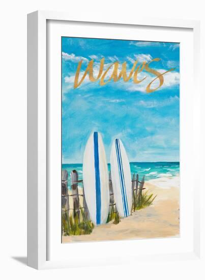 Waves and Surf-Julie DeRice-Framed Art Print