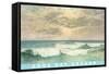 Waves at Coos Bay-null-Framed Stretched Canvas