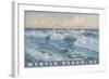 Waves at Myrtle Beach-null-Framed Art Print