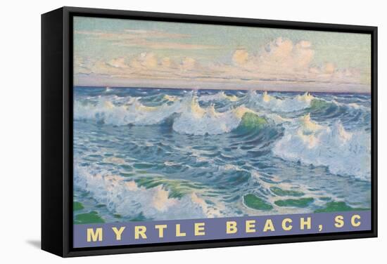 Waves at Myrtle Beach-null-Framed Stretched Canvas