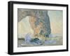 Waves at the Manneporte, circa 1885 (oil on canvas)-Claude Monet-Framed Giclee Print