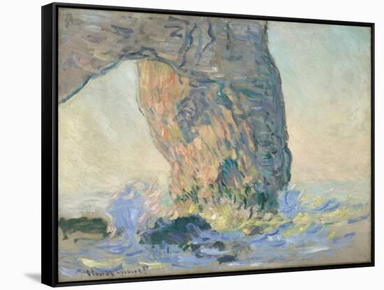 Waves at the Manneporte, circa 1885 (oil on canvas)-Claude Monet-Framed Stretched Canvas