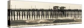 Waves at the Oceanside Pier in Oceanside, Ca-Andrew Shoemaker-Stretched Canvas