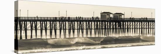 Waves at the Oceanside Pier in Oceanside, Ca-Andrew Shoemaker-Stretched Canvas