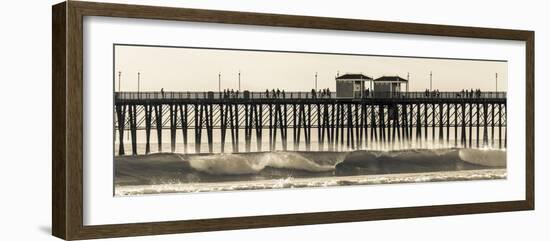 Waves at the Oceanside Pier in Oceanside, Ca-Andrew Shoemaker-Framed Photographic Print