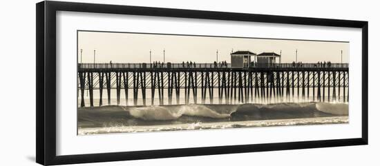 Waves at the Oceanside Pier in Oceanside, Ca-Andrew Shoemaker-Framed Photographic Print