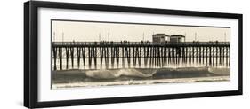 Waves at the Oceanside Pier in Oceanside, Ca-Andrew Shoemaker-Framed Photographic Print