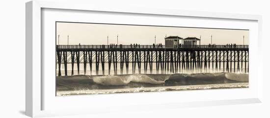 Waves at the Oceanside Pier in Oceanside, Ca-Andrew Shoemaker-Framed Photographic Print