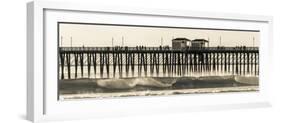 Waves at the Oceanside Pier in Oceanside, Ca-Andrew Shoemaker-Framed Photographic Print