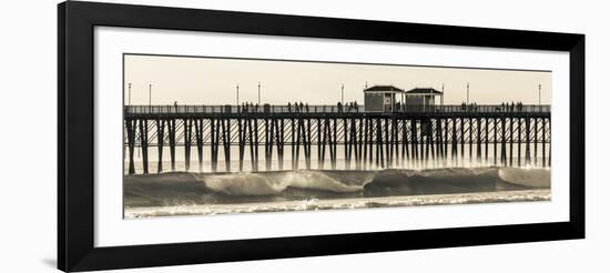 Waves at the Oceanside Pier in Oceanside, Ca-Andrew Shoemaker-Framed Photographic Print