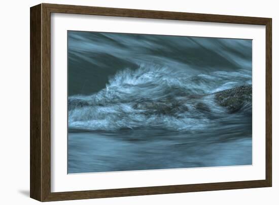 Waves Beating On Log-Anthony Paladino-Framed Giclee Print