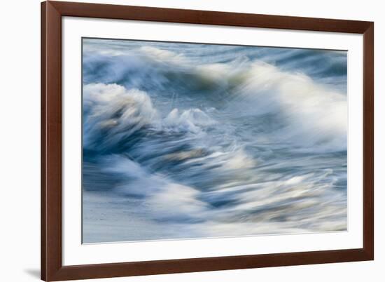 Waves, blurred movement, Sanibel Island, Florida-Fritz Polking-Framed Photographic Print