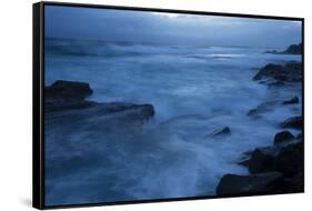 Waves braking on the coast, Coral Sea, Surfers Paradise, Queensland, Australia-Panoramic Images-Framed Stretched Canvas
