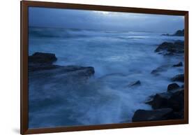 Waves braking on the coast, Coral Sea, Surfers Paradise, Queensland, Australia-Panoramic Images-Framed Photographic Print