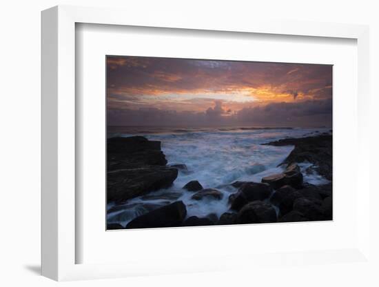 Waves braking on the coast, Coral Sea, Surfers Paradise, Queensland, Australia-Panoramic Images-Framed Photographic Print