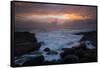 Waves braking on the coast, Coral Sea, Surfers Paradise, Queensland, Australia-Panoramic Images-Framed Stretched Canvas