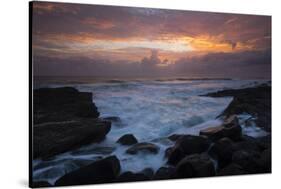 Waves braking on the coast, Coral Sea, Surfers Paradise, Queensland, Australia-Panoramic Images-Stretched Canvas