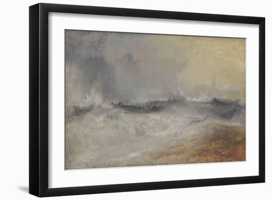 Waves Breaking Against the Wind-JMW Turner-Framed Premium Giclee Print