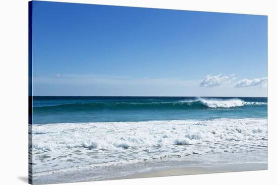 Waves Breaking at Beach-Norbert Schaefer-Stretched Canvas