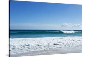 Waves Breaking at Beach-Norbert Schaefer-Stretched Canvas