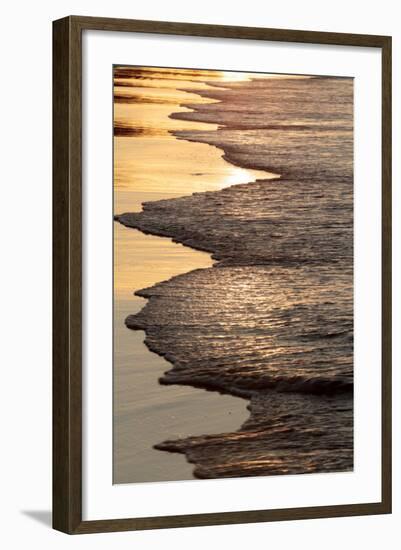 Waves Breaking at Sunset on Main Beach, Noosa, Sunshine Coast, Queensland, Australia-William Gray-Framed Photographic Print