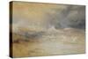 Waves Breaking on a Lee Shore at Margate (Study for 'Rockets and Blue Lights')-JMW Turner-Stretched Canvas