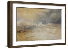 Waves Breaking on a Lee Shore at Margate (Study for 'Rockets and Blue Lights')-JMW Turner-Framed Giclee Print