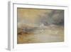 Waves Breaking on a Lee Shore at Margate (Study for 'Rockets and Blue Lights')-JMW Turner-Framed Giclee Print