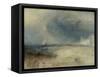 Waves Breaking on a Shore-J. M. W. Turner-Framed Stretched Canvas