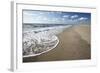 Waves Breaking on Empty Beach-null-Framed Photographic Print