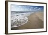 Waves Breaking on Empty Beach-null-Framed Photographic Print