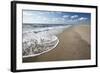 Waves Breaking on Empty Beach-null-Framed Photographic Print