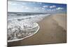 Waves Breaking on Empty Beach-null-Mounted Photographic Print
