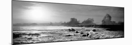 Waves Breaking on Rocks in the Ocean, Three Tables, North Shore, Oahu, Hawaii, USA-null-Mounted Photographic Print