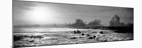 Waves Breaking on Rocks in the Ocean, Three Tables, North Shore, Oahu, Hawaii, USA-null-Mounted Photographic Print