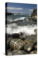 Waves Breaking on Rocky Shore, Natural Park of South West Alentejano and Costa Vicentina, Portugal-Quinta-Stretched Canvas