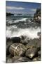 Waves Breaking on Rocky Shore, Natural Park of South West Alentejano and Costa Vicentina, Portugal-Quinta-Mounted Premium Photographic Print