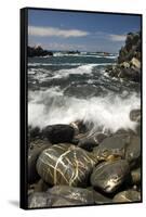 Waves Breaking on Rocky Shore, Natural Park of South West Alentejano and Costa Vicentina, Portugal-Quinta-Framed Stretched Canvas