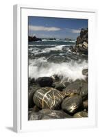 Waves Breaking on Rocky Shore, Natural Park of South West Alentejano and Costa Vicentina, Portugal-Quinta-Framed Photographic Print