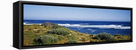 Waves Breaking on the Beach, Western Australia, Australia-null-Framed Stretched Canvas