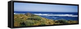 Waves Breaking on the Beach, Western Australia, Australia-null-Framed Stretched Canvas
