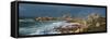Waves Breaking on the Coast, Le Diben, Morlaix Bay, Finistere, Brittany, France-null-Framed Stretched Canvas