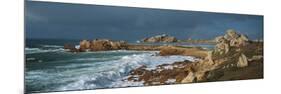 Waves Breaking on the Coast, Le Diben, Morlaix Bay, Finistere, Brittany, France-null-Mounted Photographic Print